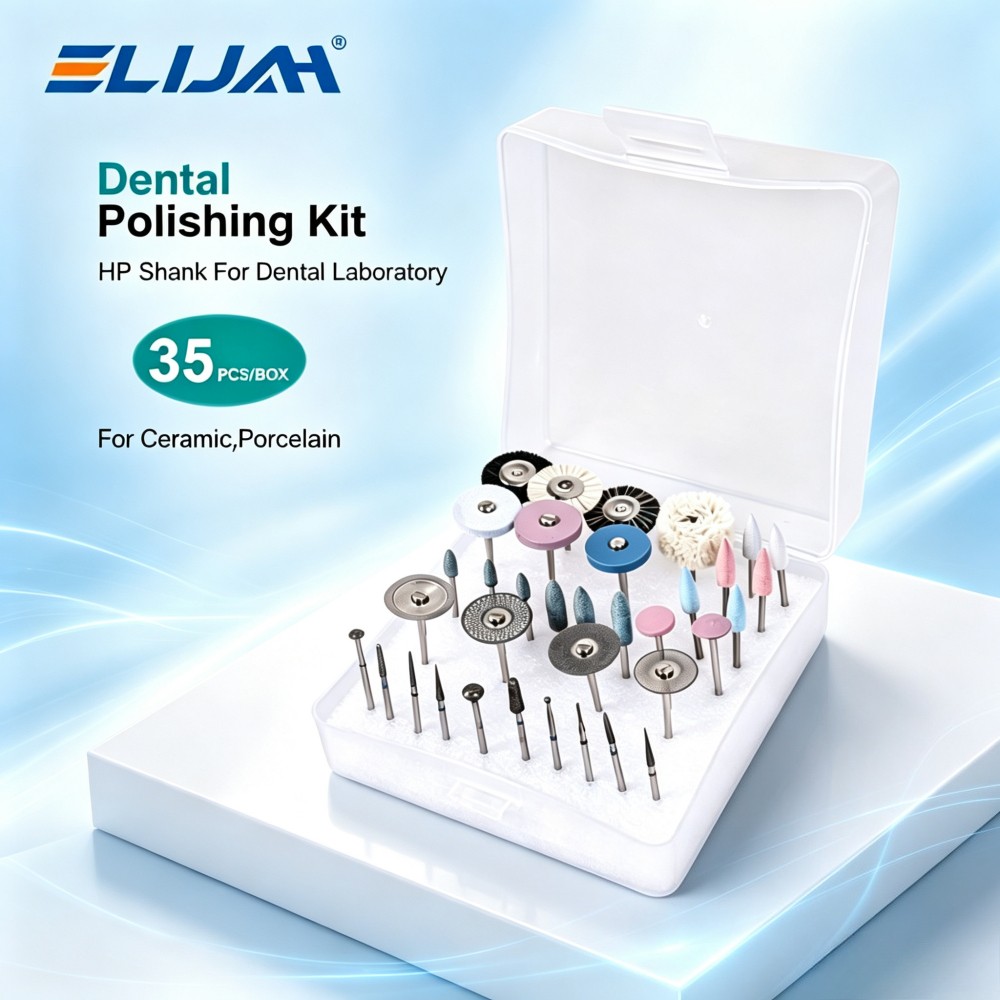 35PCS/Set Dental HP Polishing Kit 2.35mm for Ceramics Low Speed Polisher Brushes