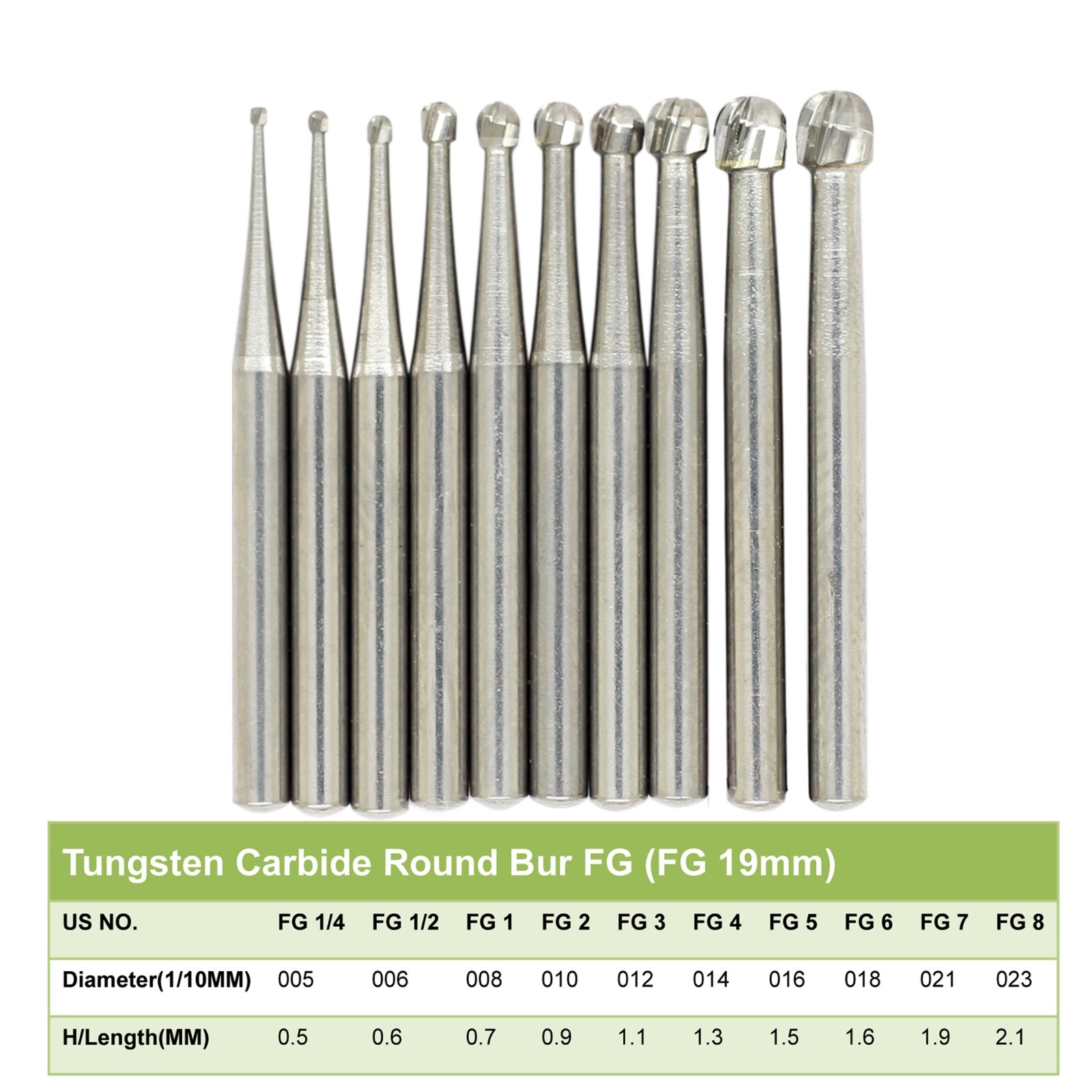Wave Dental High Speed Burs FG 330 557 4 6 Carbide Burr Friction Grip Round Pear