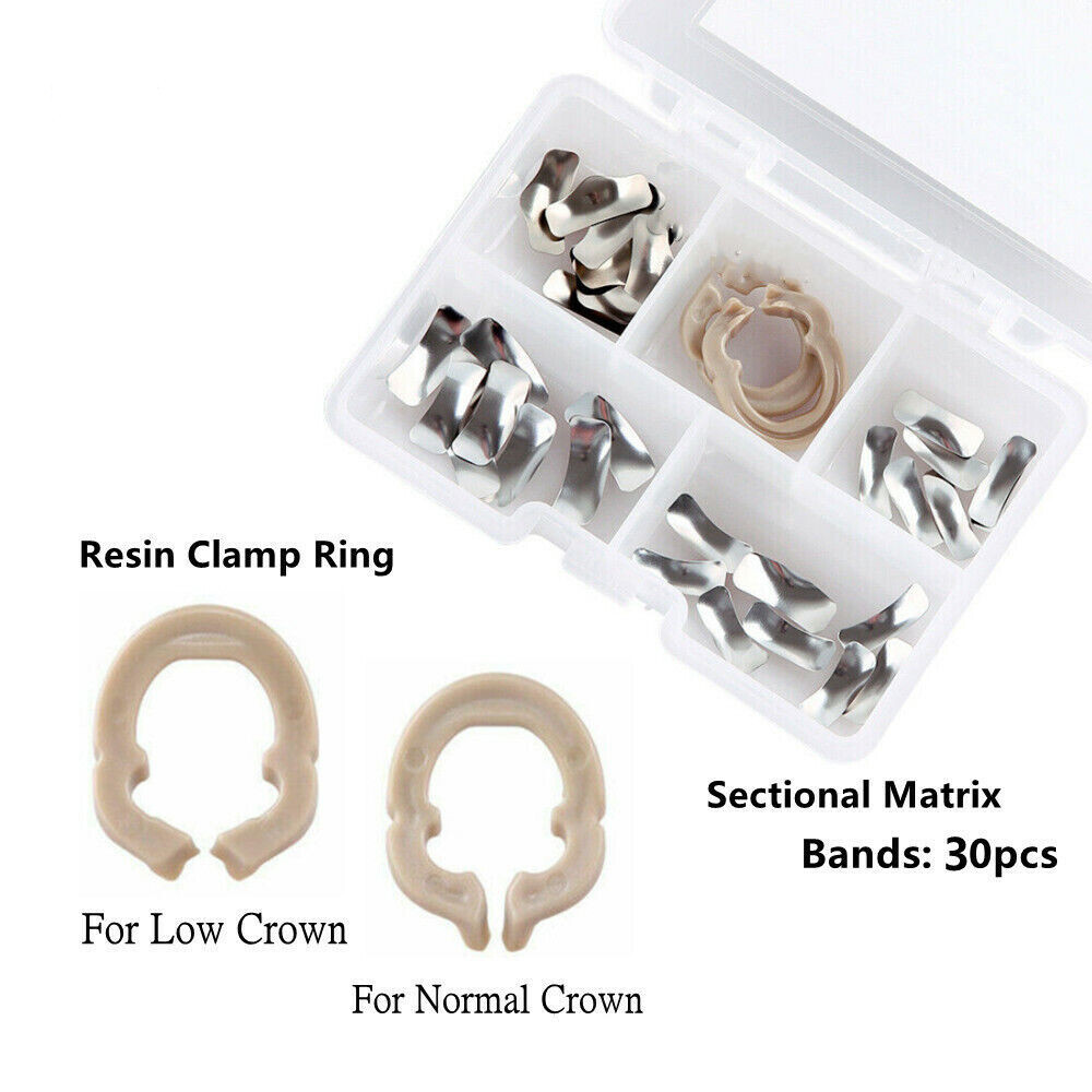 Dental Sectional Contoured System Matrices Matrix Bands Resin Refills Ring Clamp
