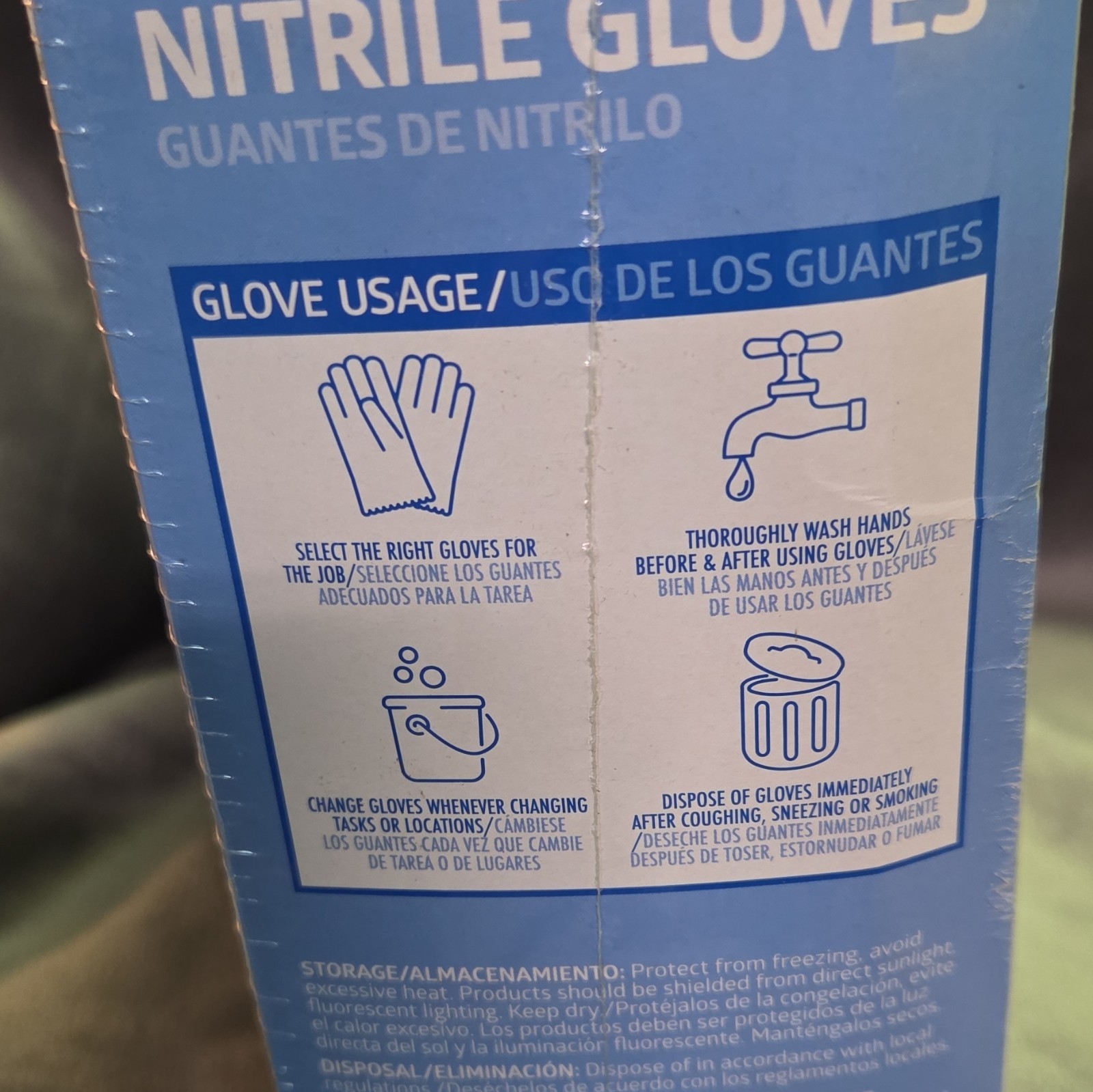 ClearTouch Food Handling Nitrile Gloves Powder-Free Large 2 Pack 500 Count
