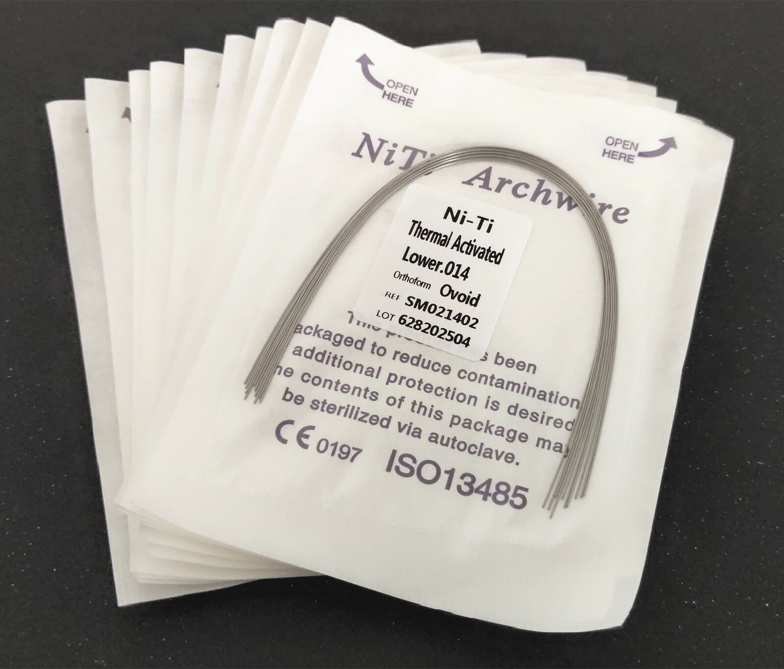 100 Packs Thermal Activated Niti Arch Wire Round Bows Ovoid Form Size For Chose