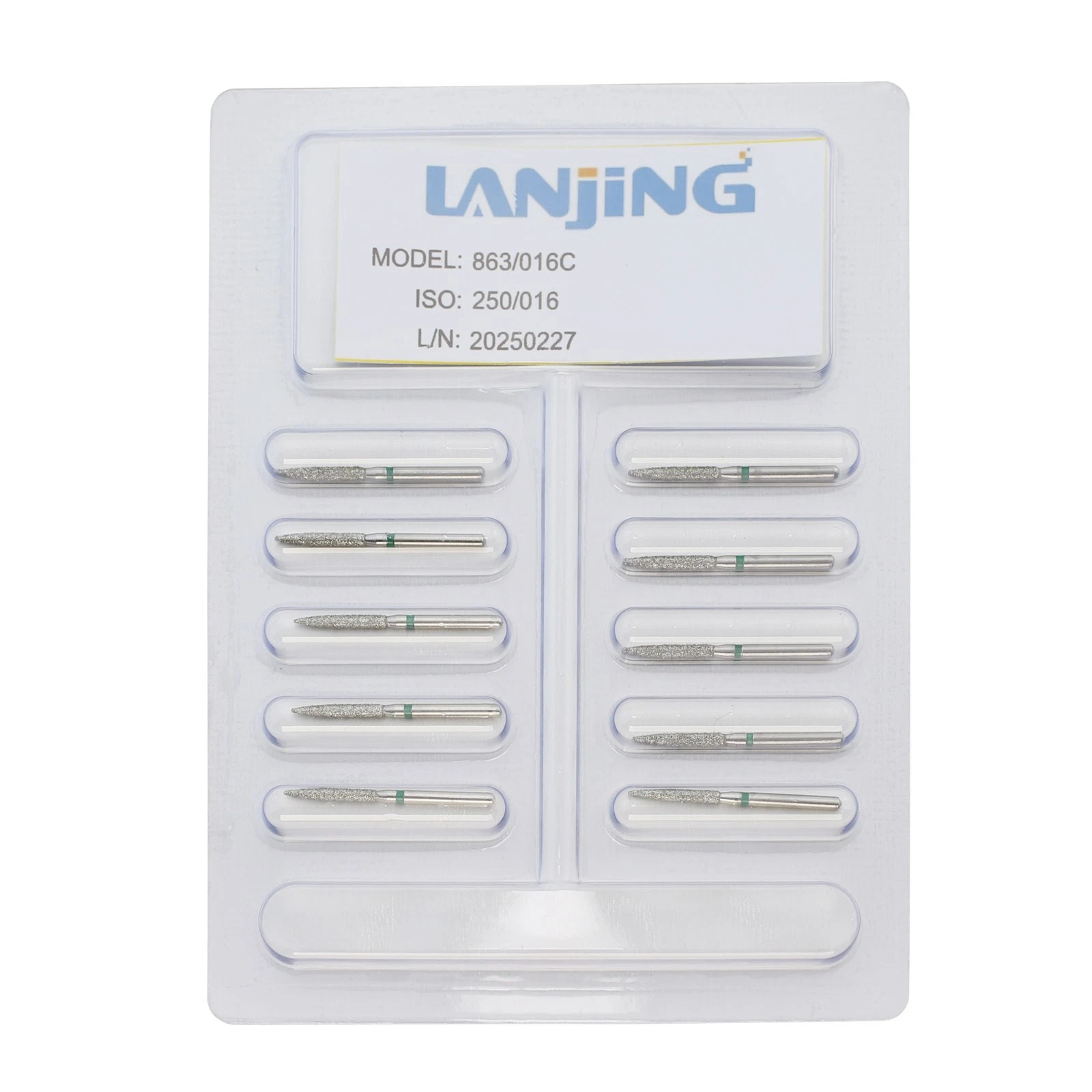 Dental Diamond Burs FG Flame Bur 863/016C Coarse Grit For High Speed Burr