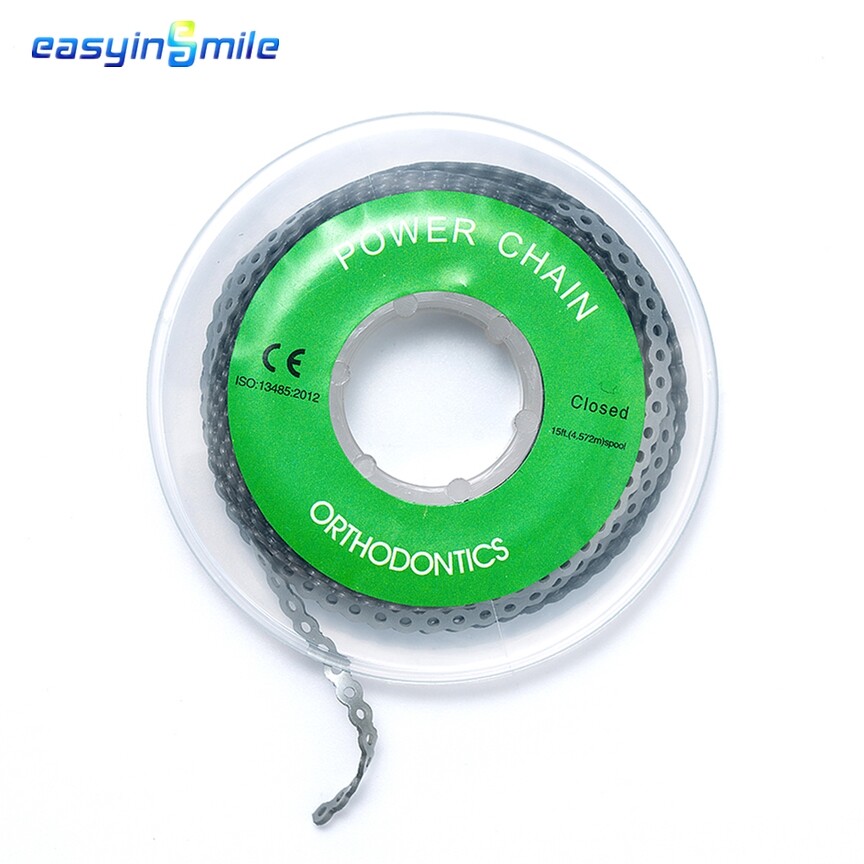 Dental Power Chains Braces Orthodontic Super Elastic Short Long Closed 15Feet