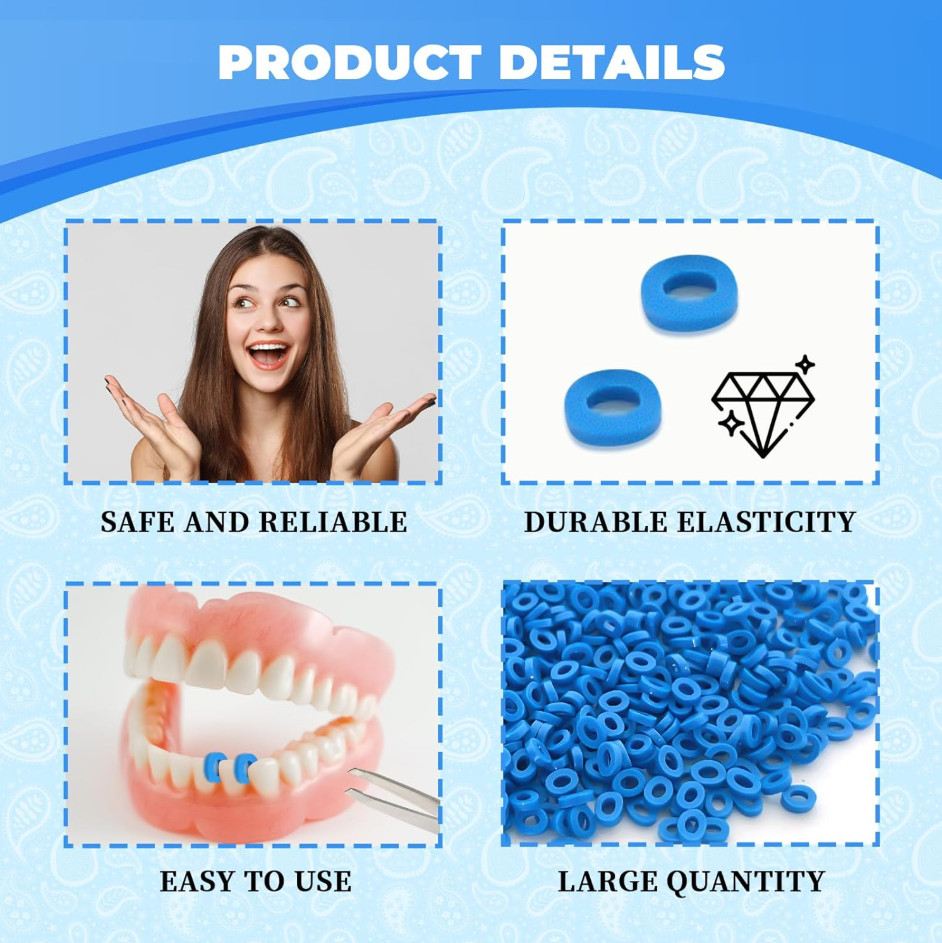 1000pcs Dental Orthodontic Separators Spacers Elastic Ties Gap Bands Non-latex
