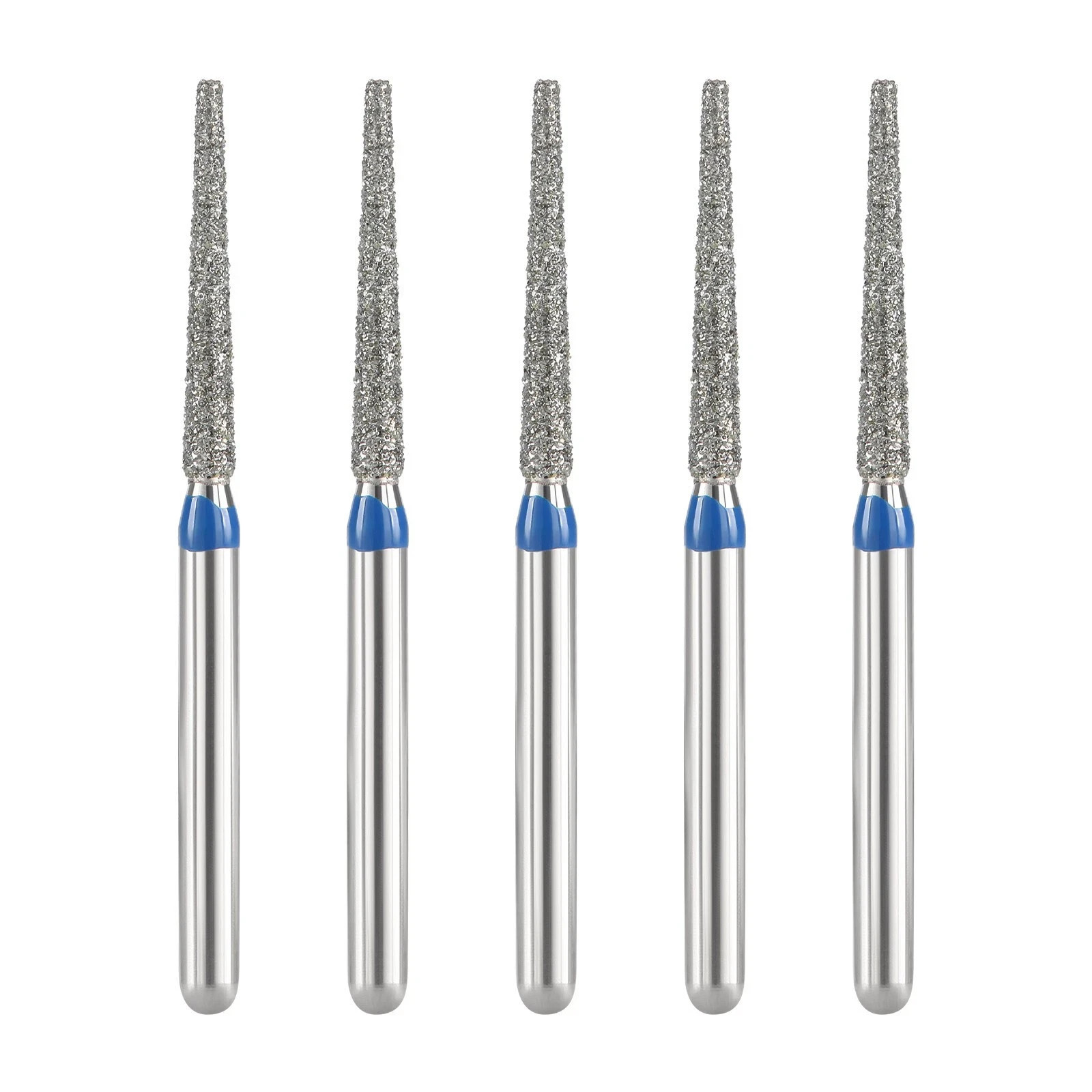 10 Burs/Box Dental 848 Series Medium Grit Round High Speed Handpiece Diamond Bur