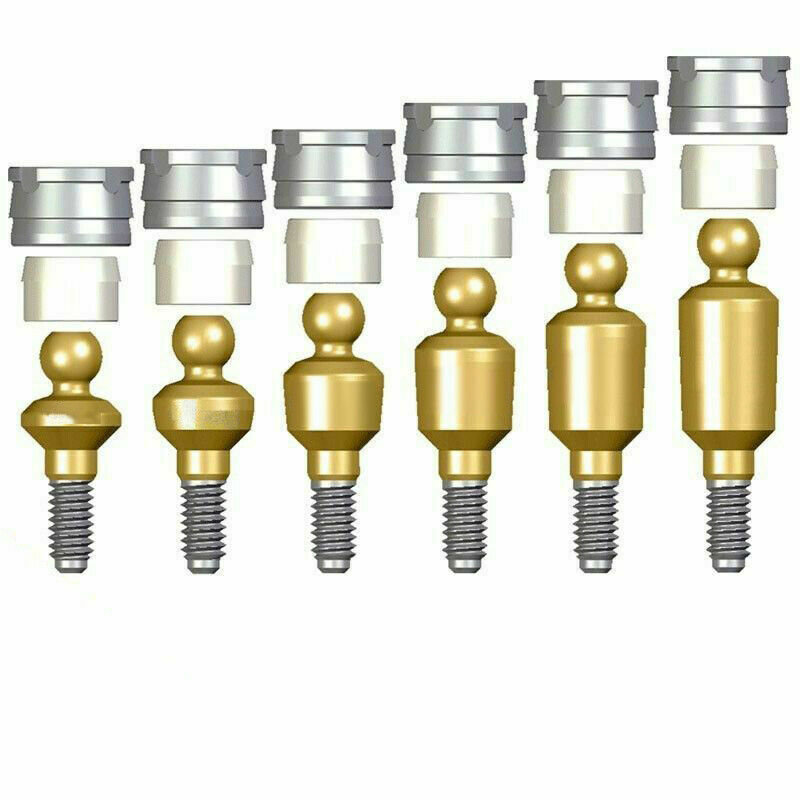 10 x Straight Ball Attachment Abutment SET for Internal Hex RP, Dental