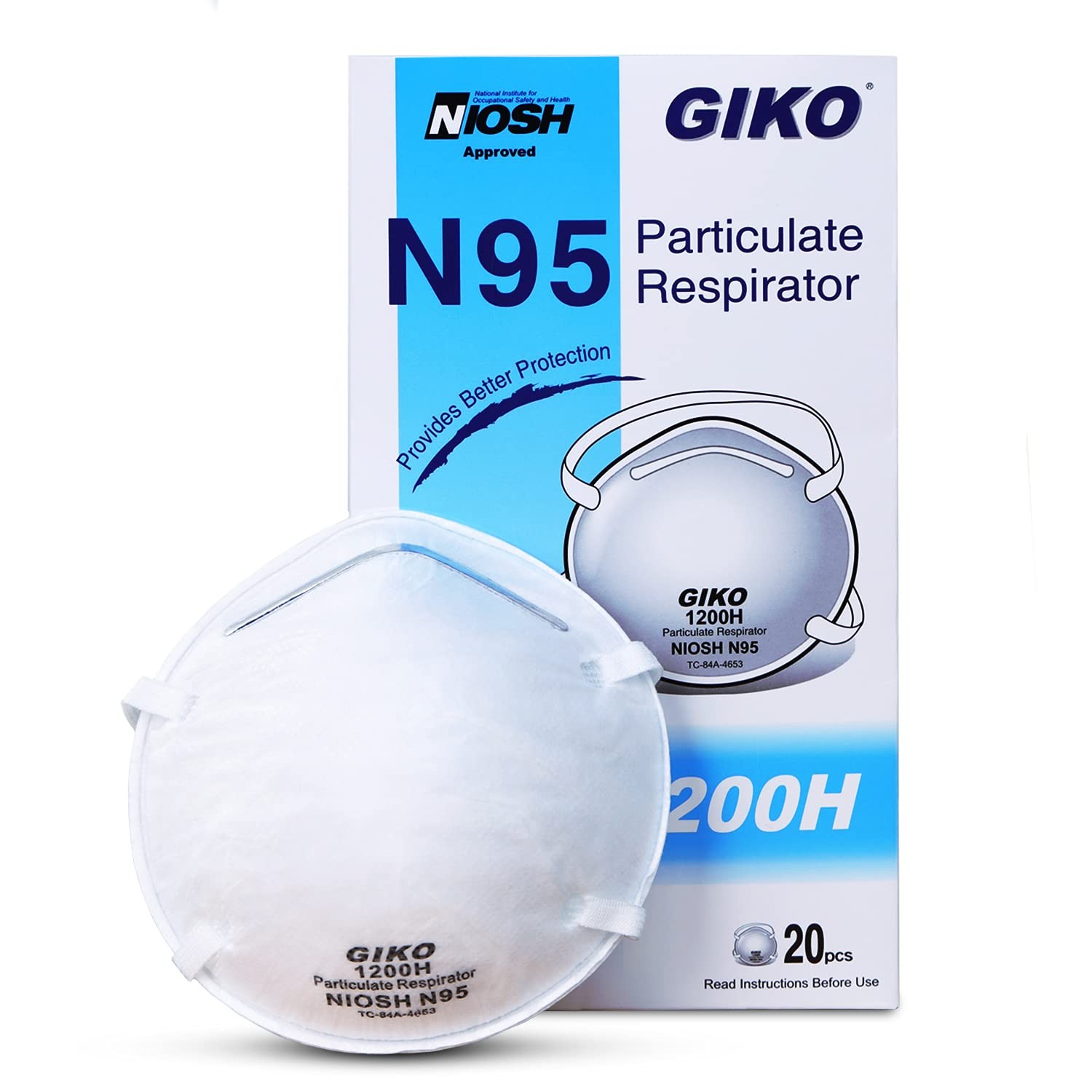 N95 – 20Pcs Cup Dust Safety Masks, N95 Protective , Protection Against PM2.5 …