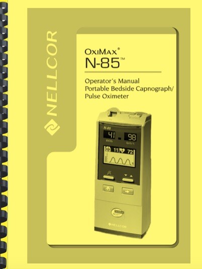 Nellcor OxiMax N-85 Handheld Capnograph/Pulse Oximeter OWNER’S MANUAL