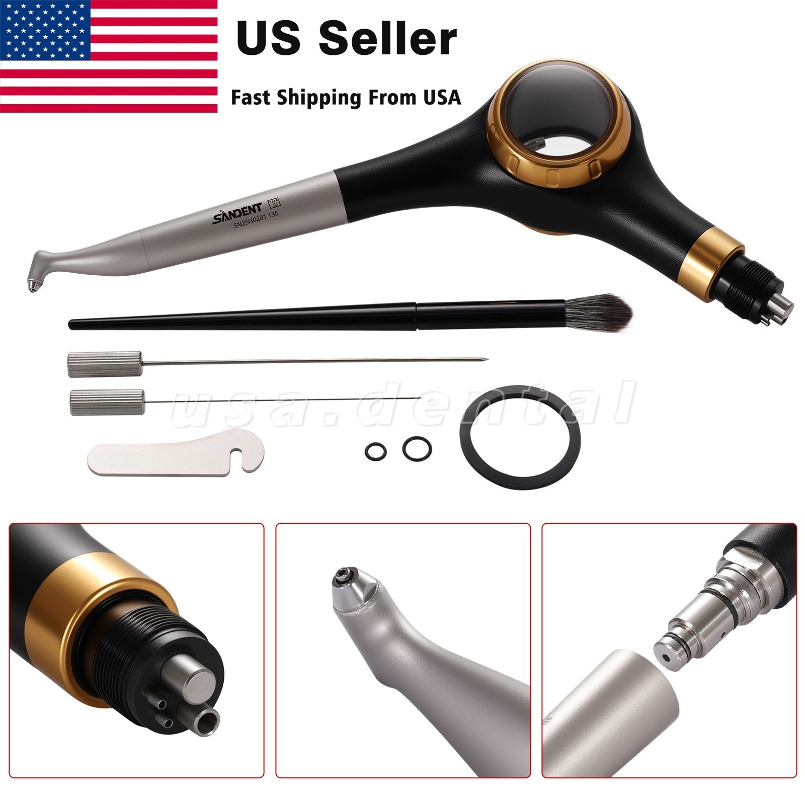 Dental Air Polisher Supragingival Subgingival Detachable Handpiece