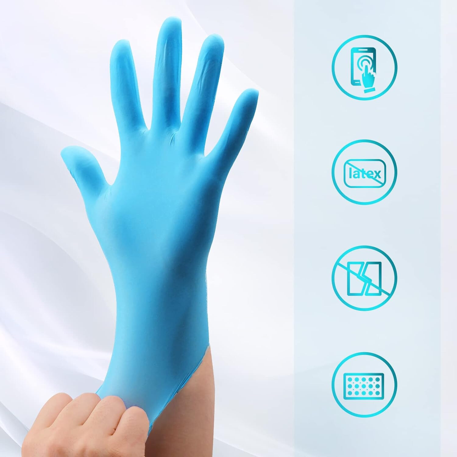 2000pcs Non-Latex Nitrile Gloves Powder Free Thicken 4 mil M/L Durable Rubber US