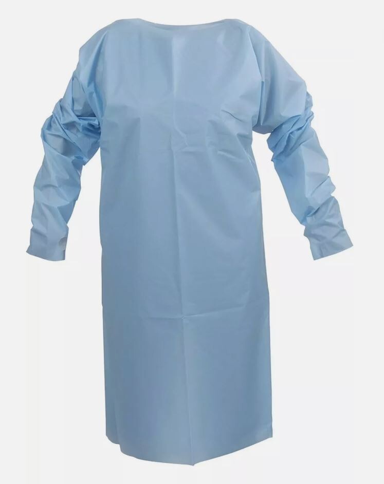 TIDI Shield AAMI Level 2 Isolation Gown Open Back Thumb Loop 8576A – 15 Pack