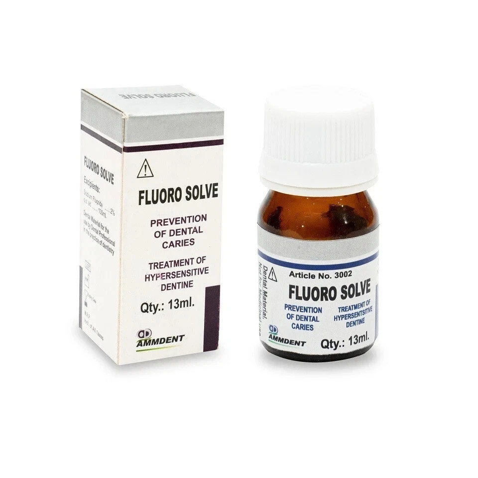 Ammdent Topical Fluoride Solution Dental Fluorosolve Based Desensitizer 13ml