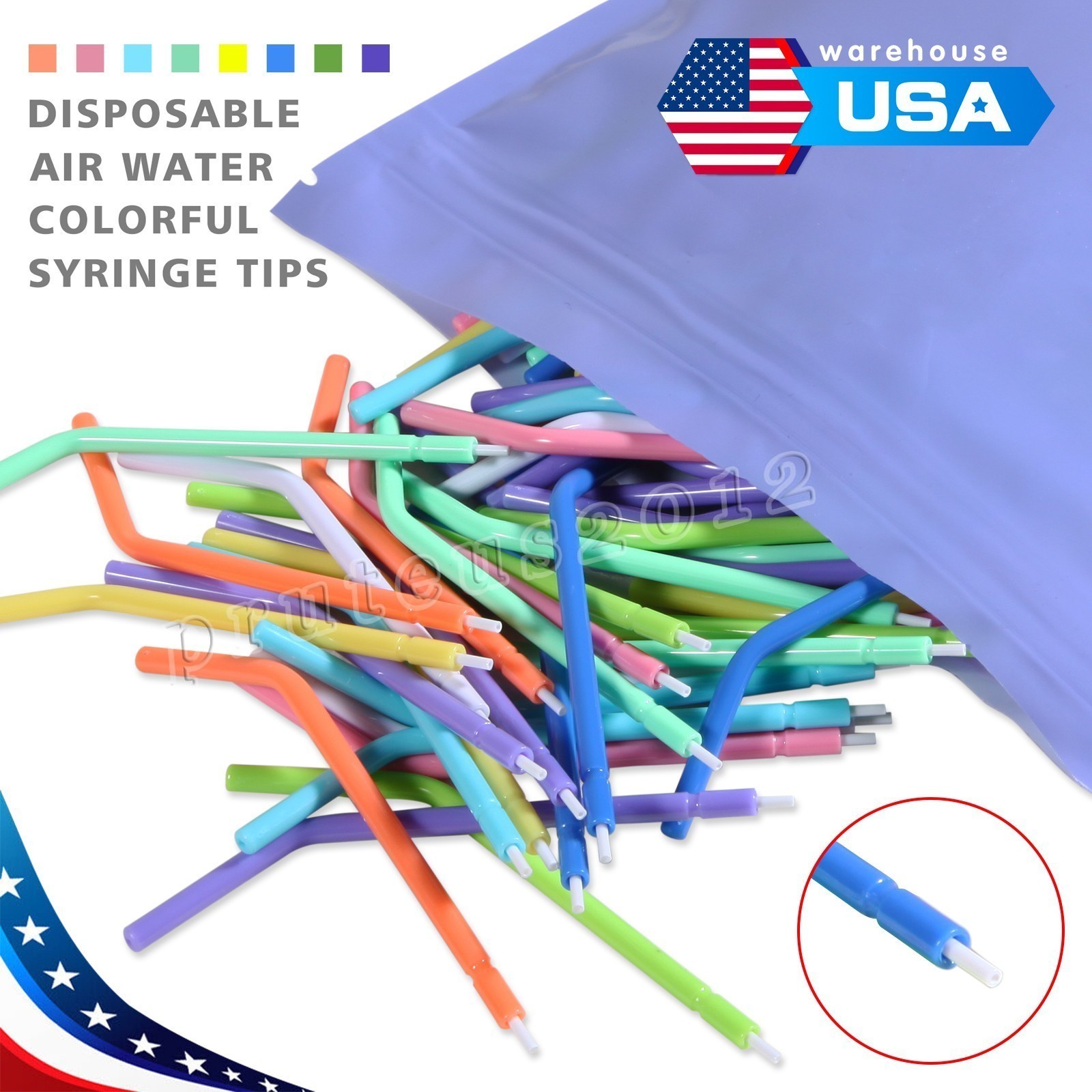 Up to 2500, Dental 3-Way Air Water Syringe Disposable Spray Tips Triple Nozzles