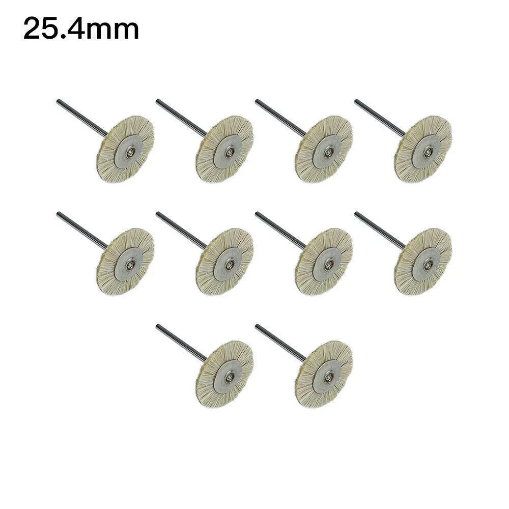 10-100Pcs Dental Goat Hair Polishing Brush Buffing Wheel For HP Shank 2.35mm