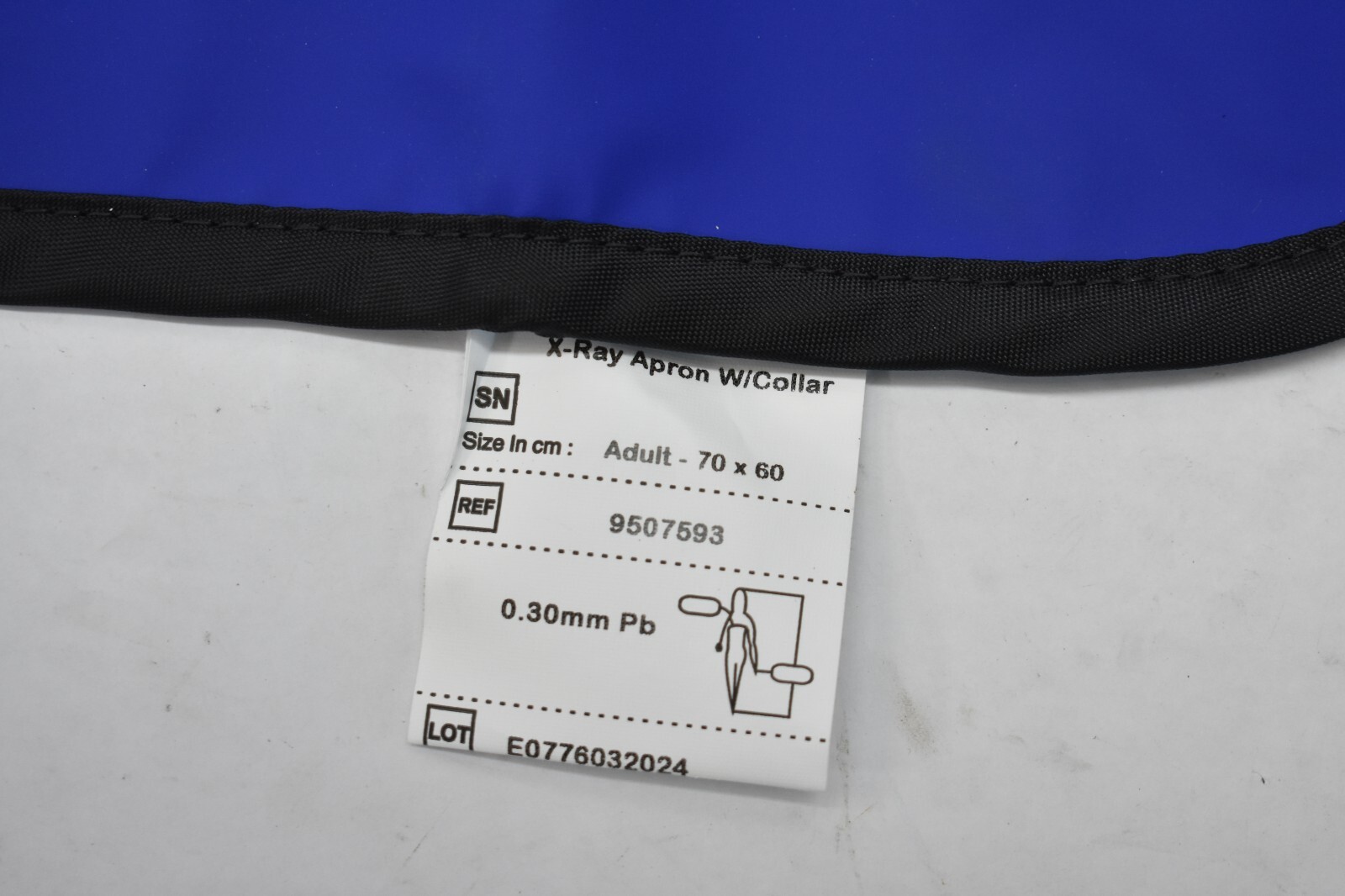 Darby Adult Style X Ray Apron Vinyl w Collar 2 Tone Blue/Gray 70×60 9507593