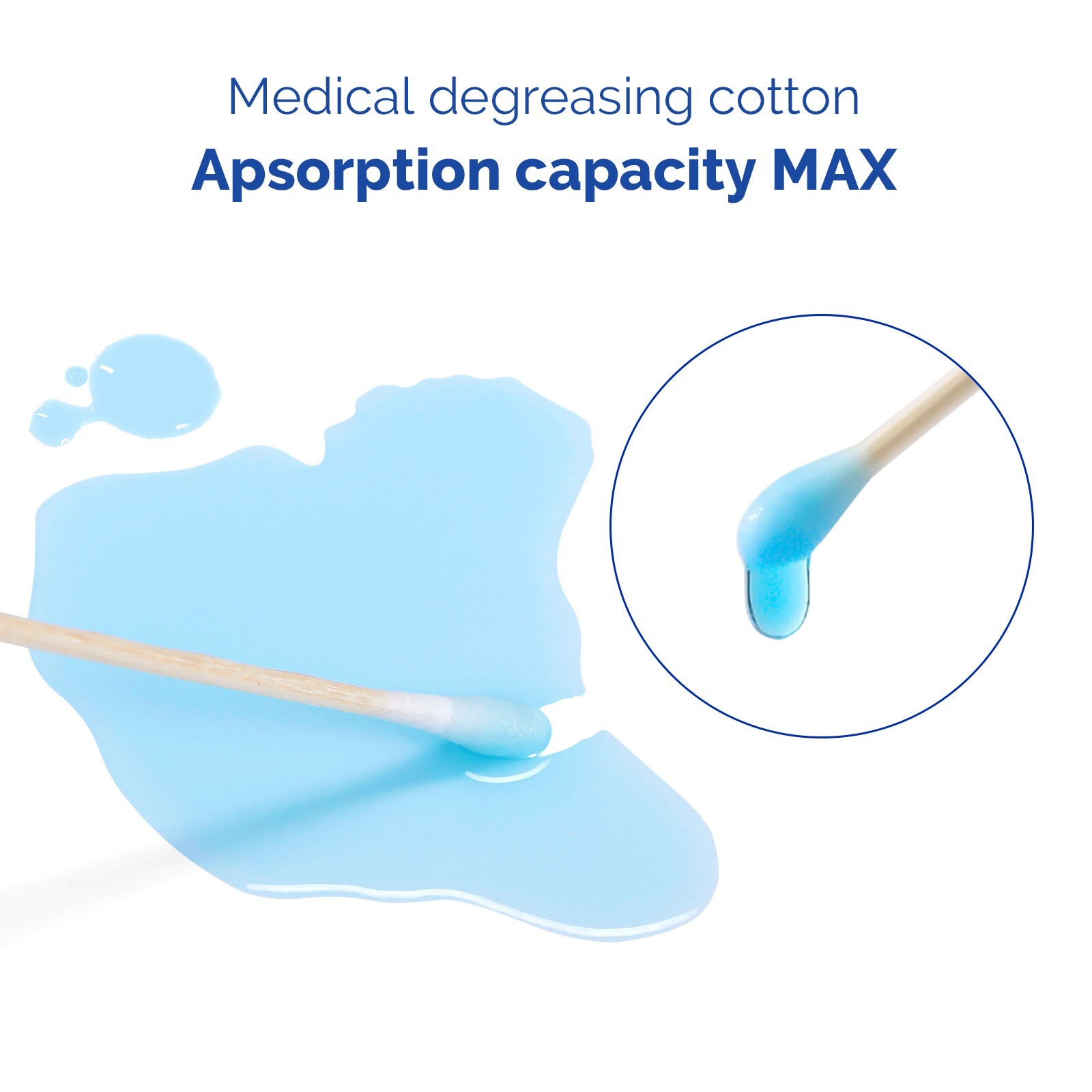 Case of 10000, Medical Cotton Swabs 3″ Cotton Tipped Applicators Non-sterile