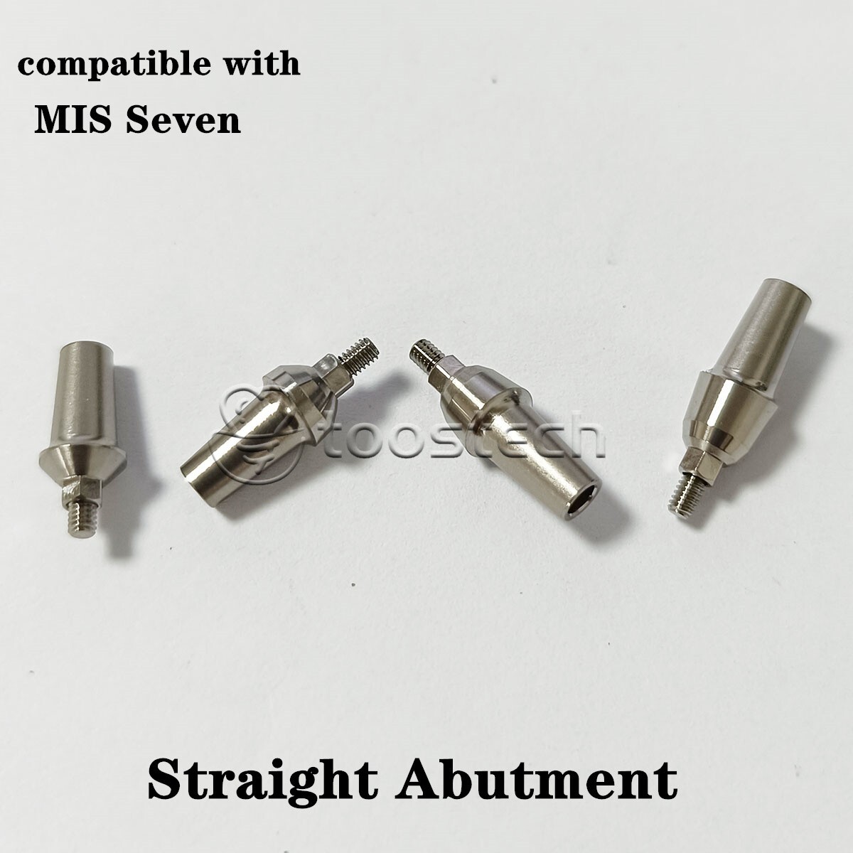 5 pcs Titanium straight abutment compatible with MIS Seven MD/MW