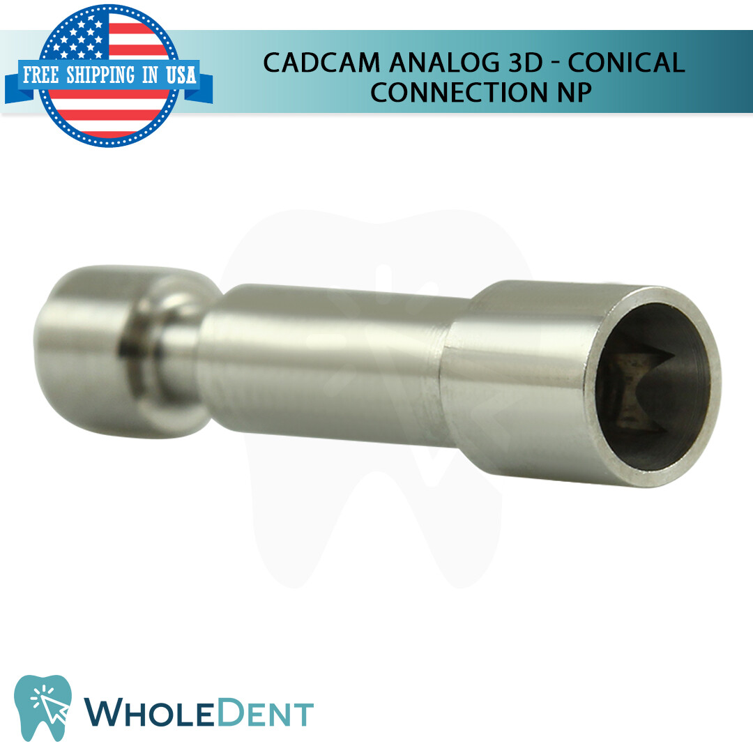 1x Dental 3D Analog Narrow Platform NP Conical Connection Hex 2.25mm CAD/CAM