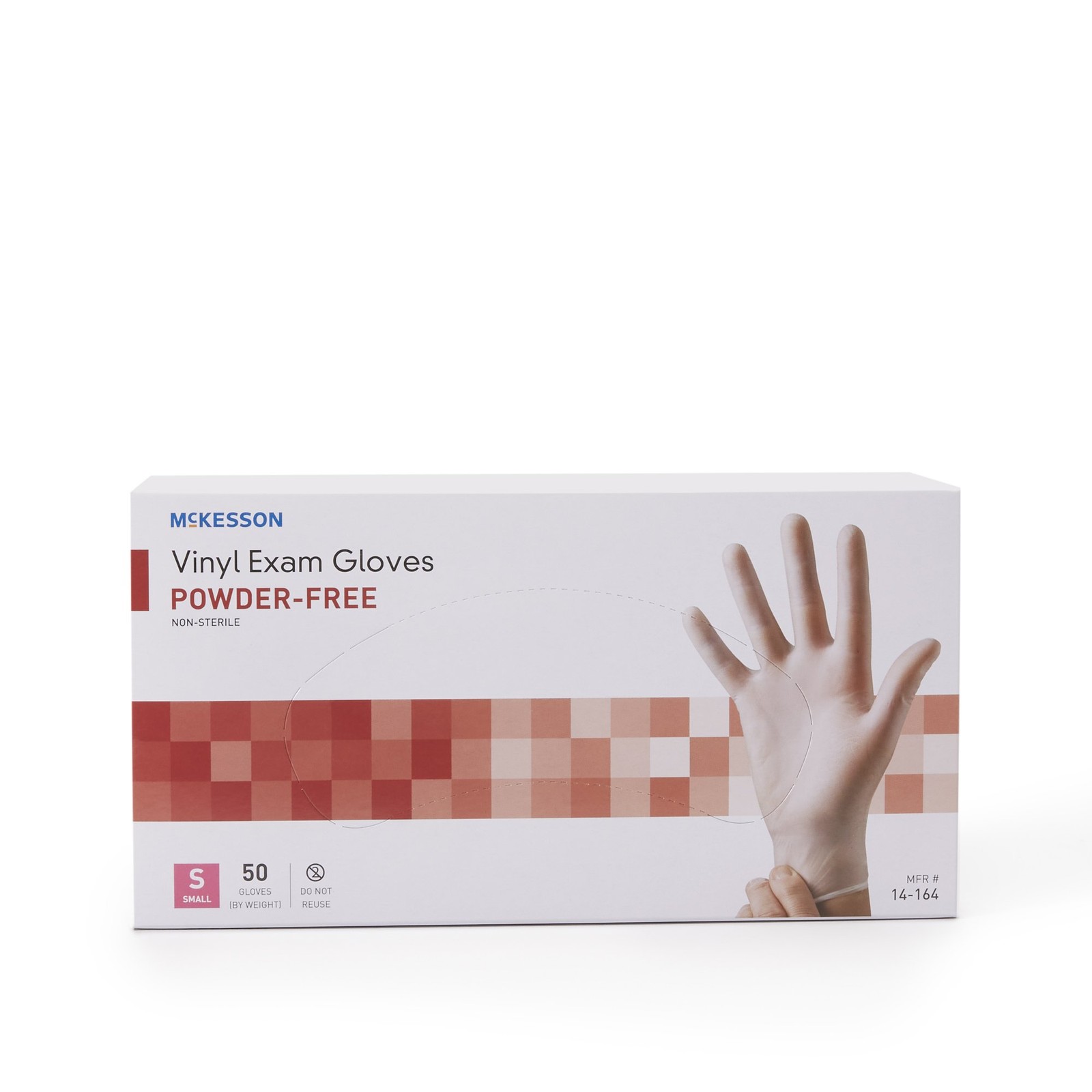 McKesson Confiderm Vinyl Exam Glove Standard Cuff Length SMALL 50 per Box