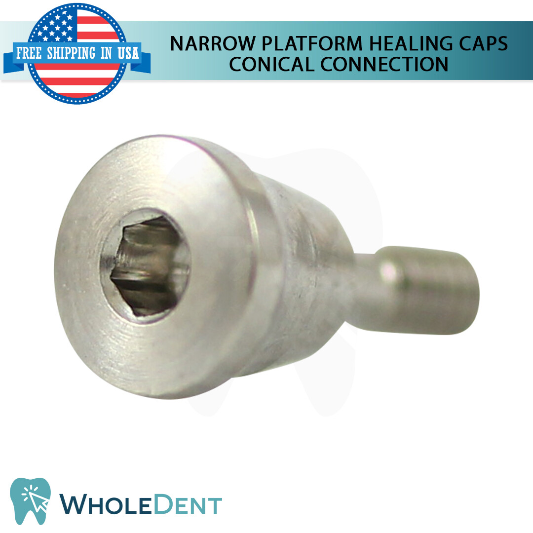5x NP Conical Connection Healing Caps Ø3.8 Titanium Dental Abutment Instrument