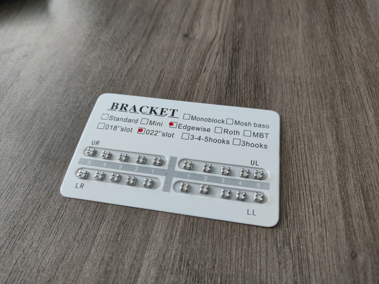 250 Sets Dental Brackets Standard Edgewise 022 Slot No Hook Orthodontics
