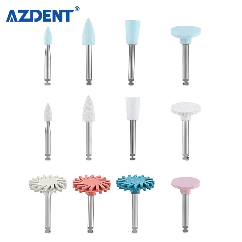 12pcs Dental Silicone Composite Polishing Wheel Kit RA Polisher AZDENT