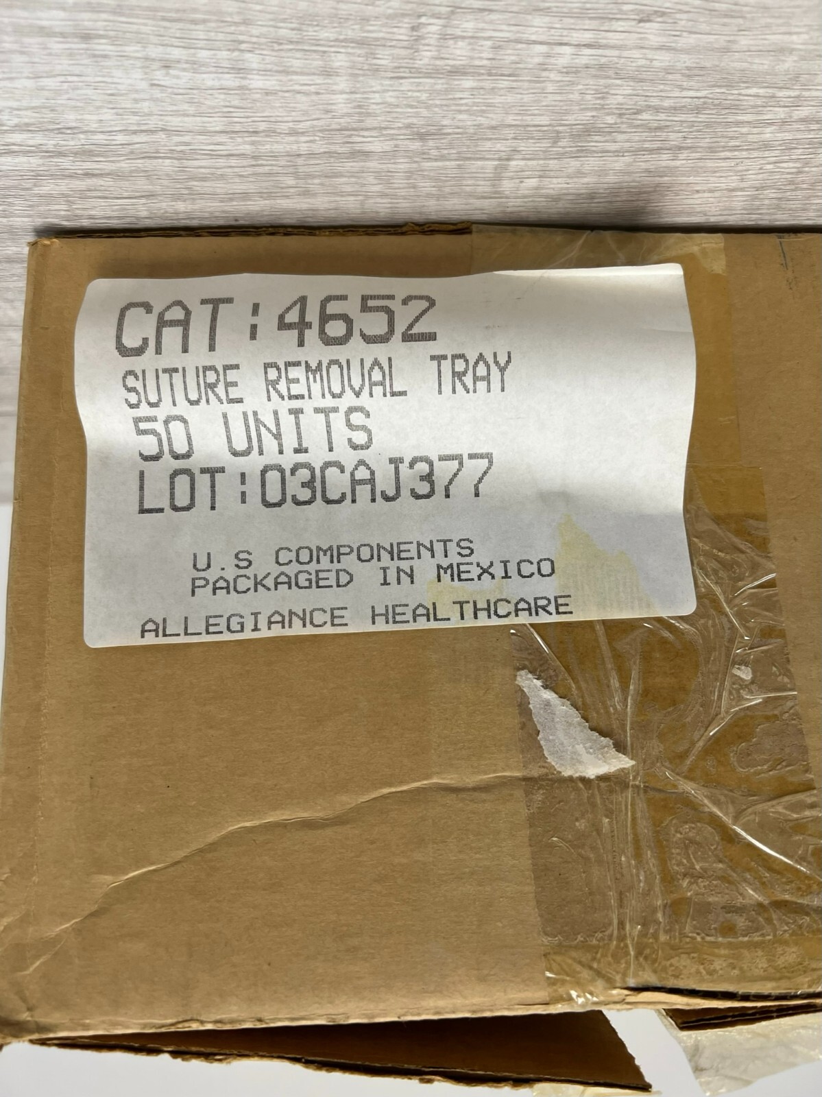 Baxter 4652 Suture Removal Tray 50/Box