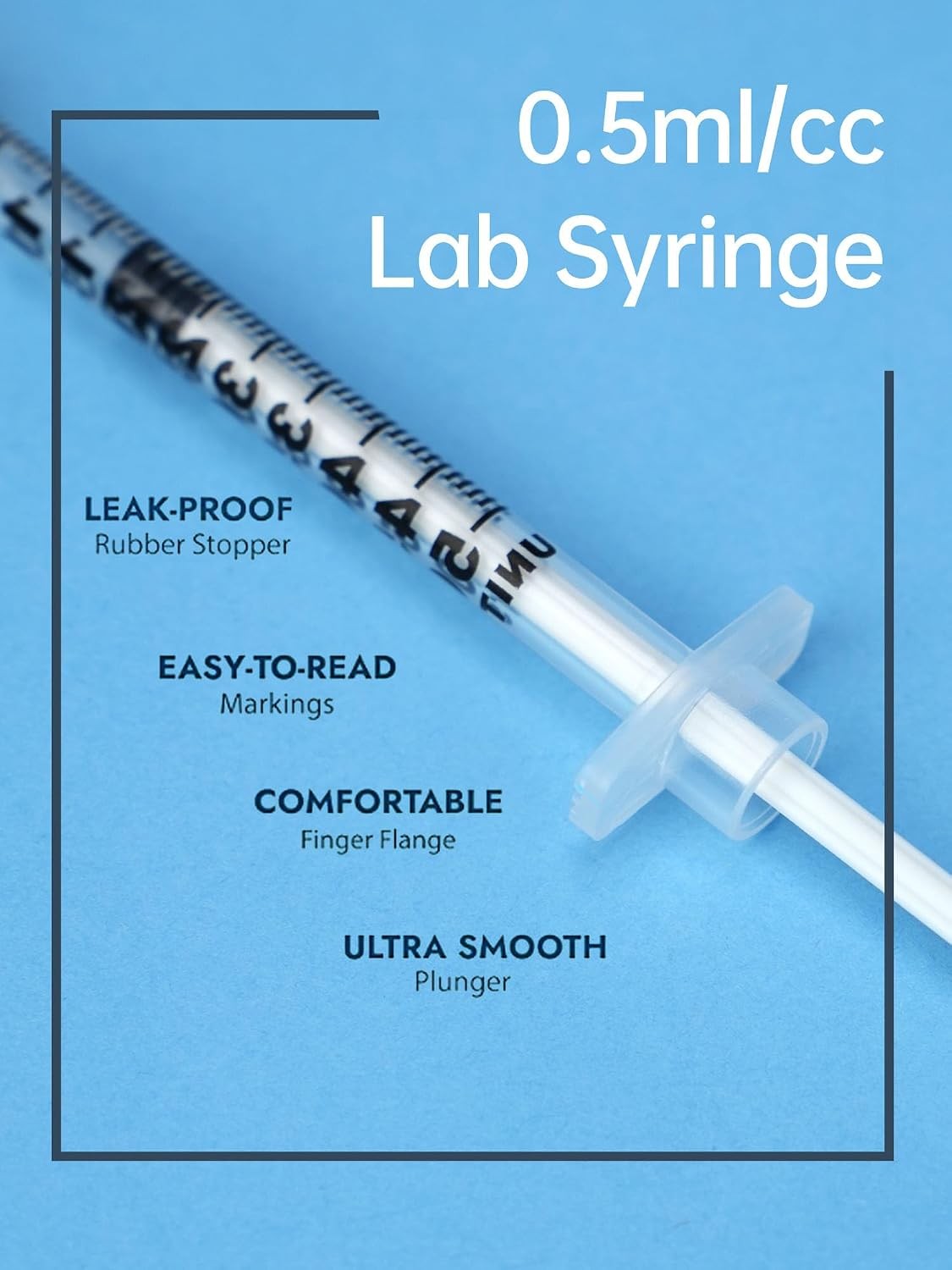 High Precision 0.5ml Syringes for Laboratory Use – 20 Individually Wrapped Units