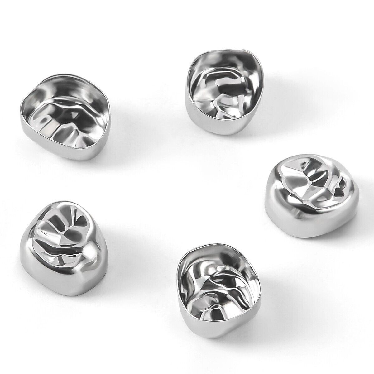 5 Pcs/Box Dental Stainless Steel Kids Primary Molar Crown Pediatric Metal Crowns