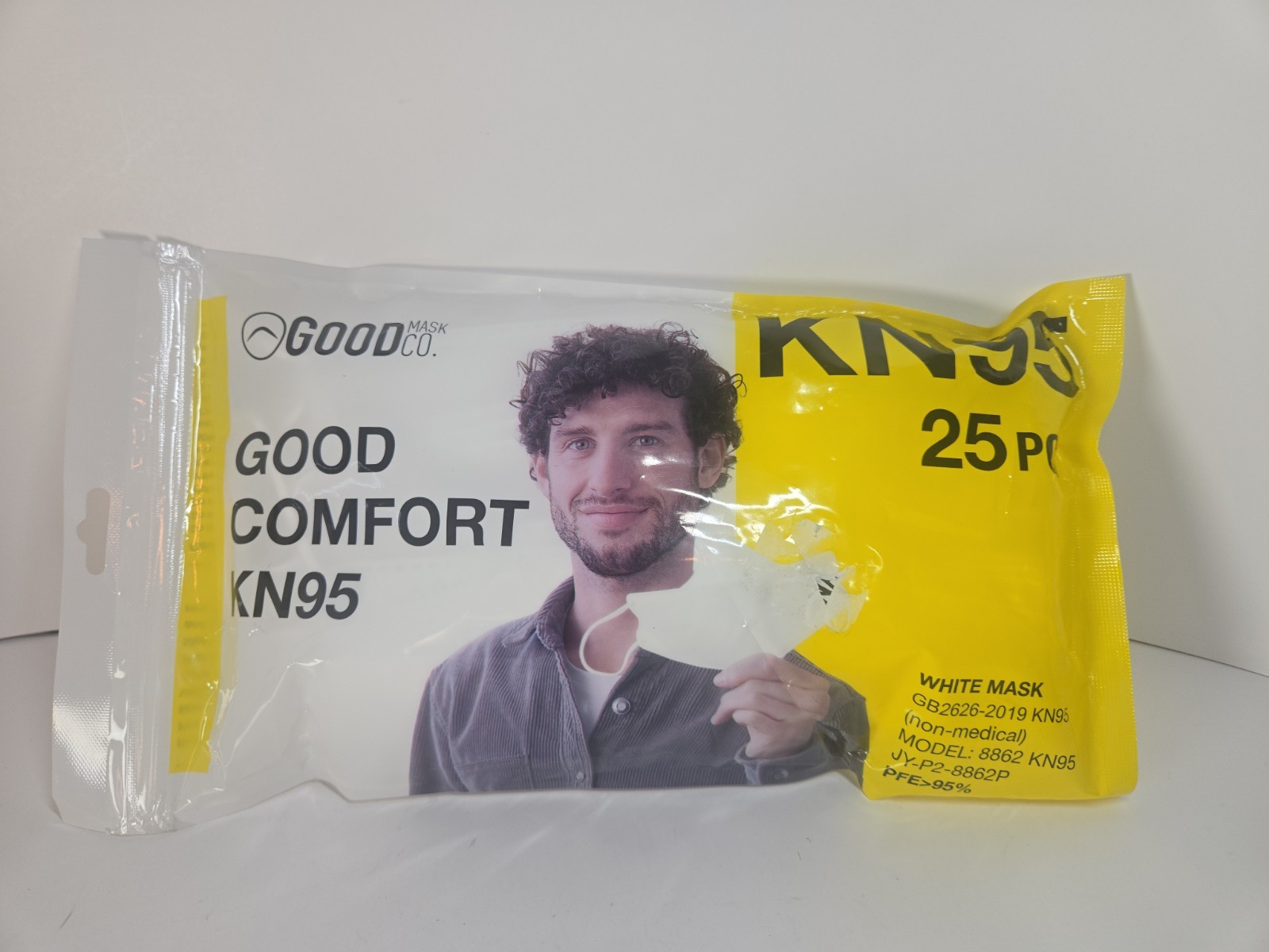 Face Mask Good Mask Co. Good Comfort KN95,Disposable KN95 WHITE Mask [25pcs]