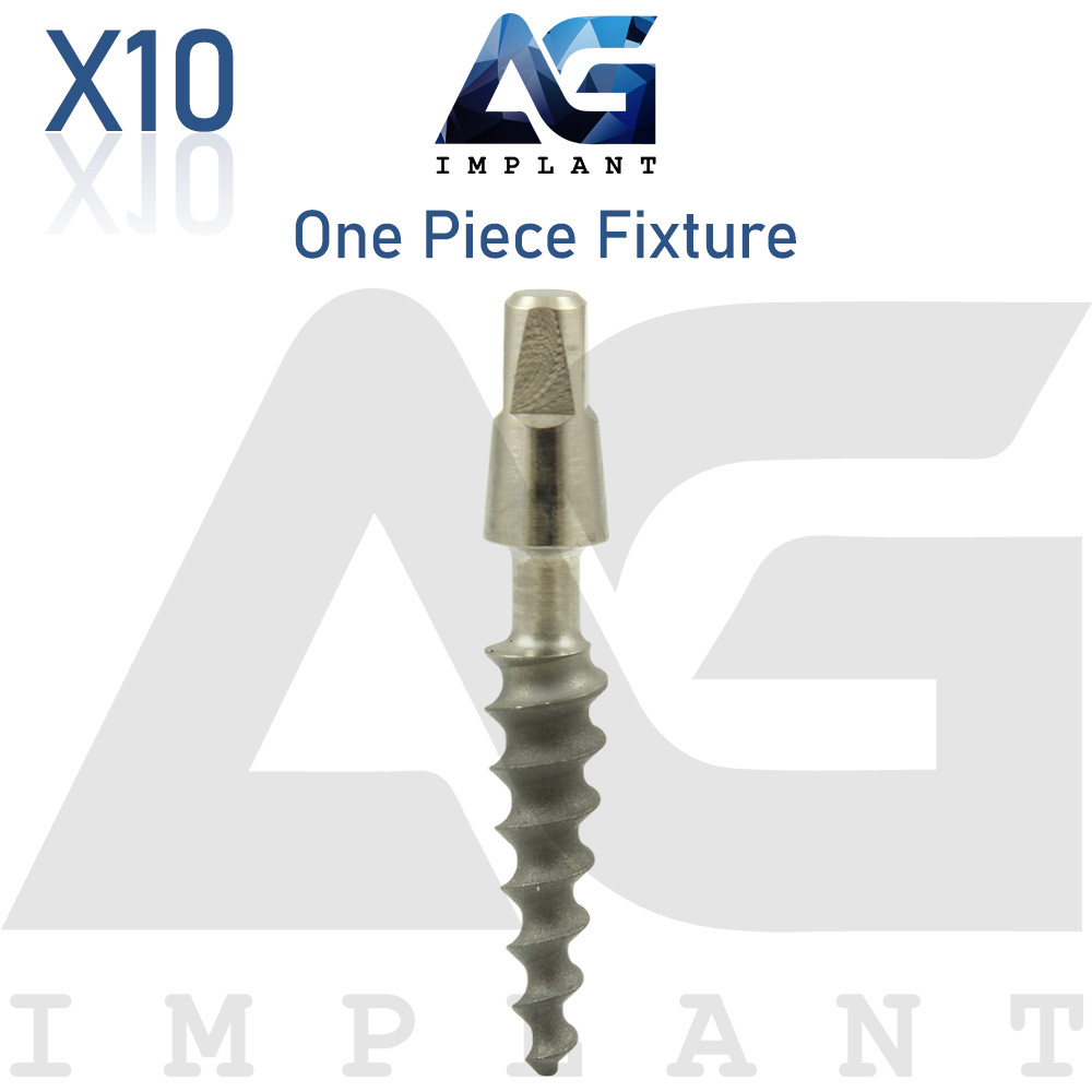 10 One Piece Fixture System Titanium Prosthetic Integrated SLA Surface Dental