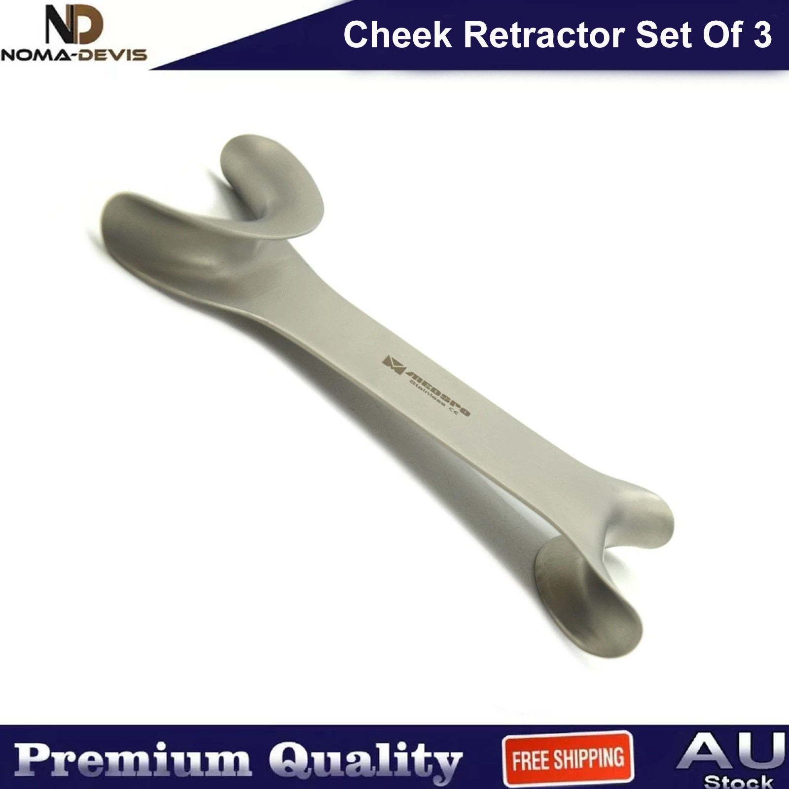 3 PCS Set Cheek Retractors Dental Mouth Opener Lip Tongue Double Headed CE