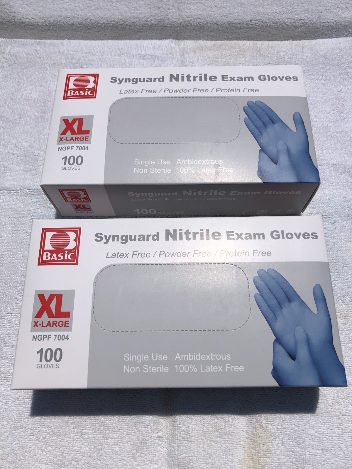 Basic Synguard Nitrile Exam Gloves 2 Boxes X-Large