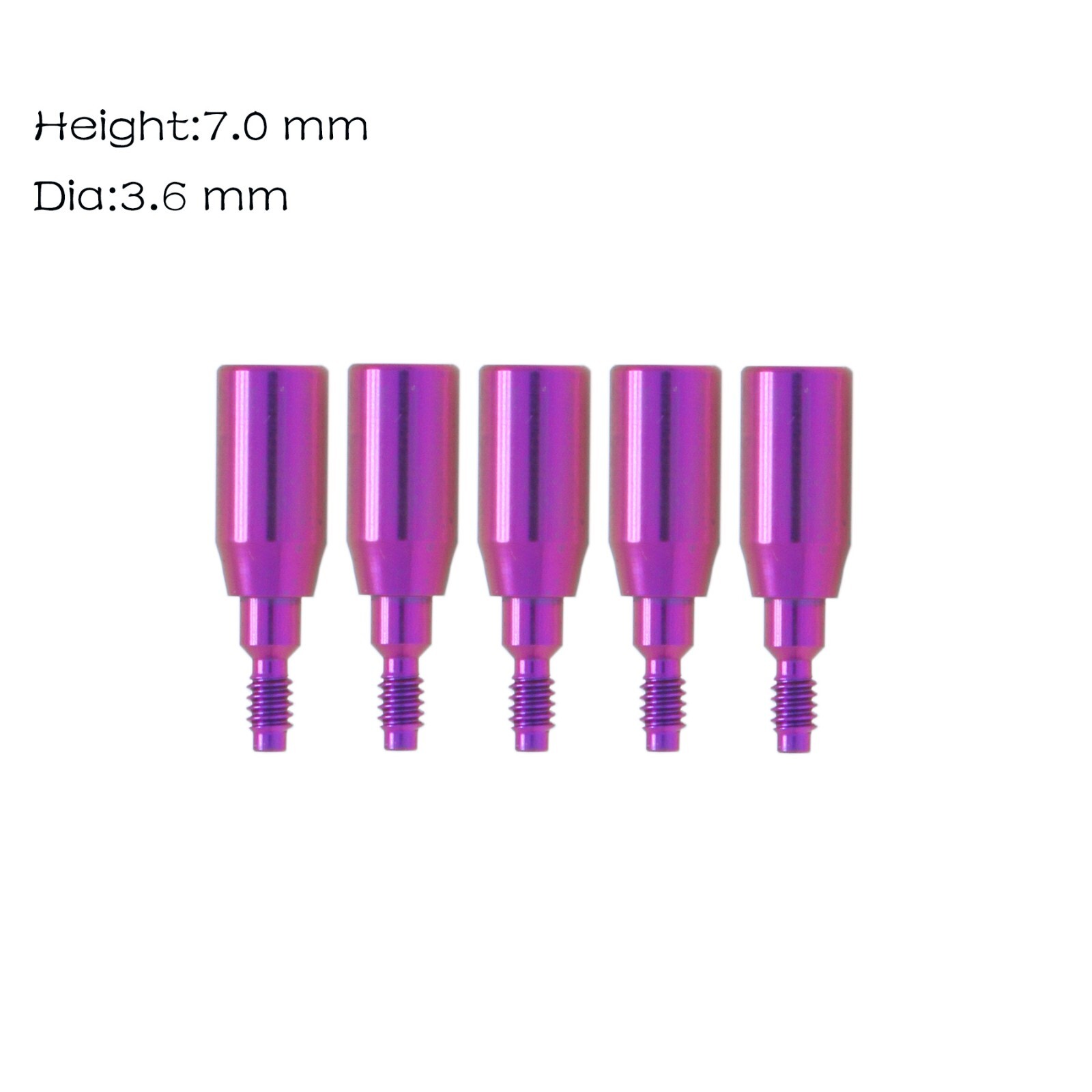 5Pcs US Dental Healing Abutment Cap NP/RP Internal conical Fits Nobel Biocare