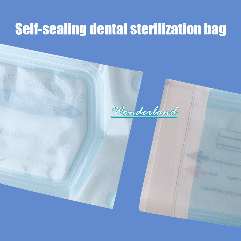 200*Self-sealing Sterilization Pouch Bags Dental Disposable Sterilizer Bag Pouch