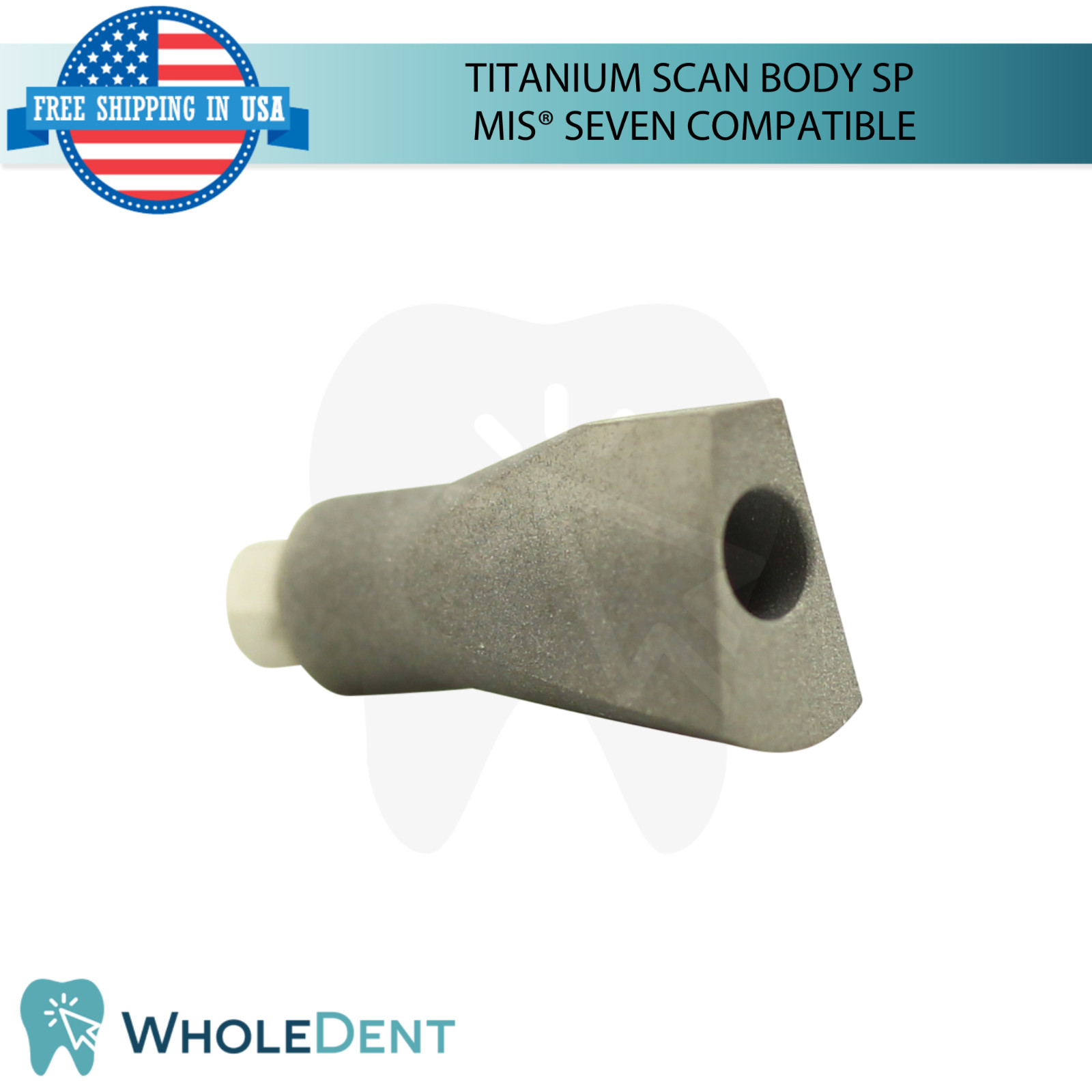 Dental Titanium Scan Body SP Compatible MIS® Seven Int Hex 2.45mm System