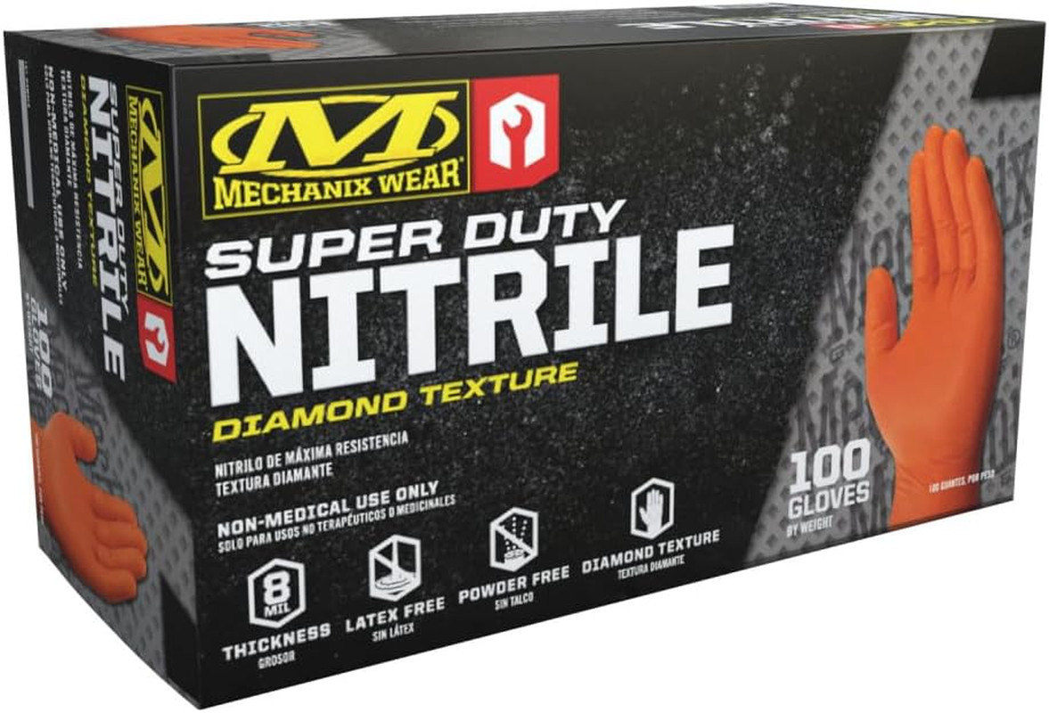 : 8 Mil Heavy Duty Nitrile Disposable Gloves, Latex Free, Powder Free, Nitrile R