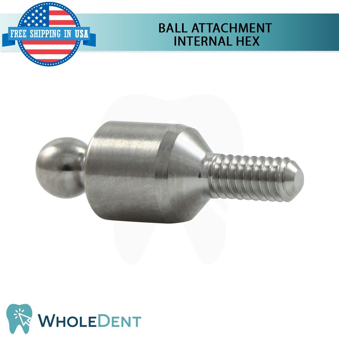 10x Ball Overdenture Attachment Abutment Removable Dental Instrument Int Hex