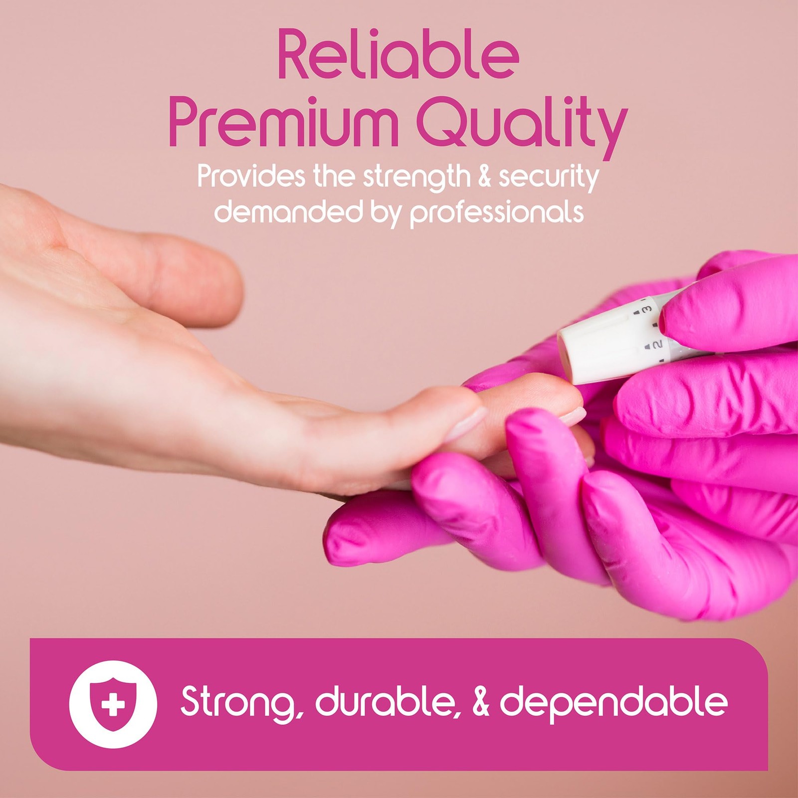 Inspire Pink Nitrile Disposable Gloves, 2 Pack, Extra Large