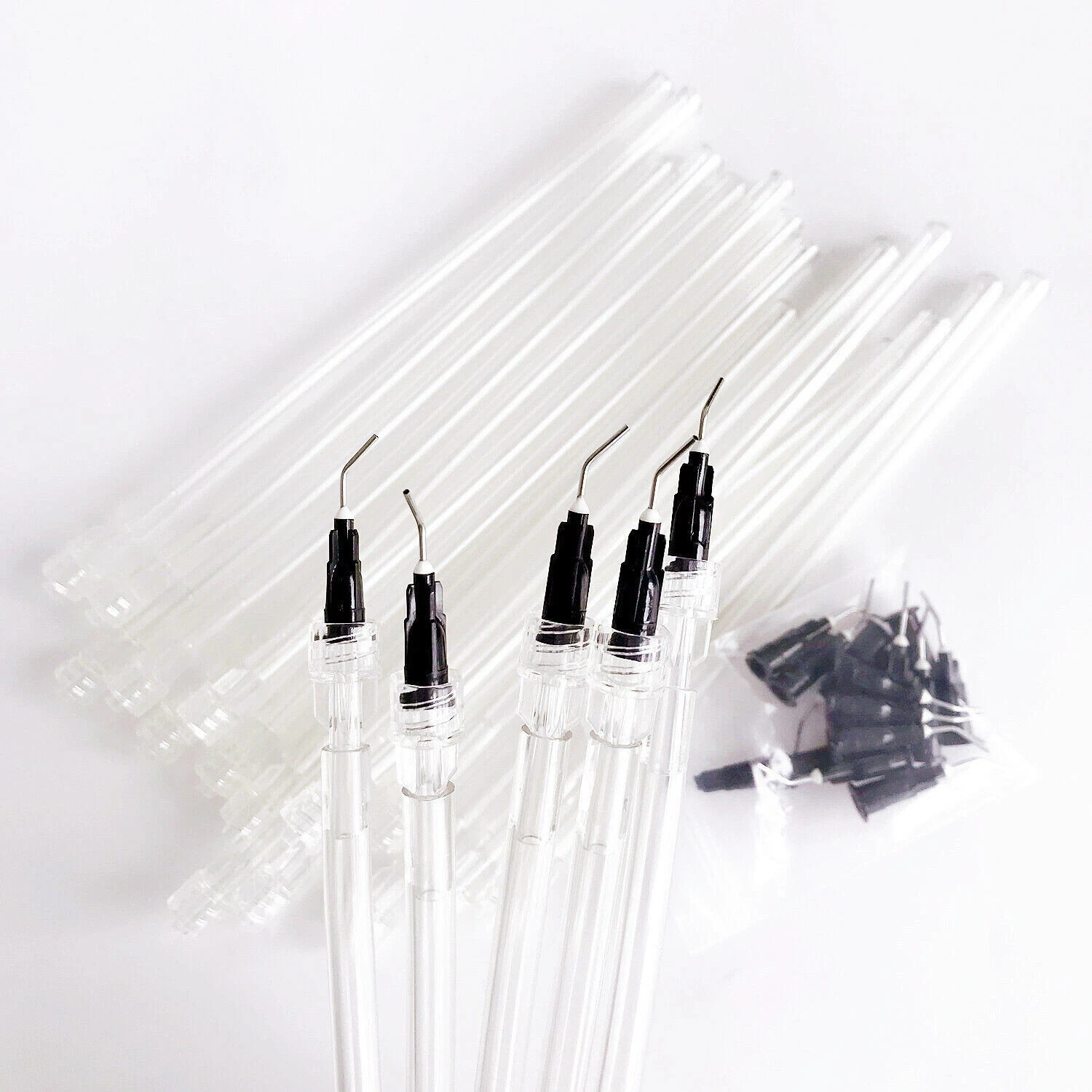 20 Pcs/Set Dental Disposable Saliva Ejector Suction Pre-Bent Instrument Tip Tool