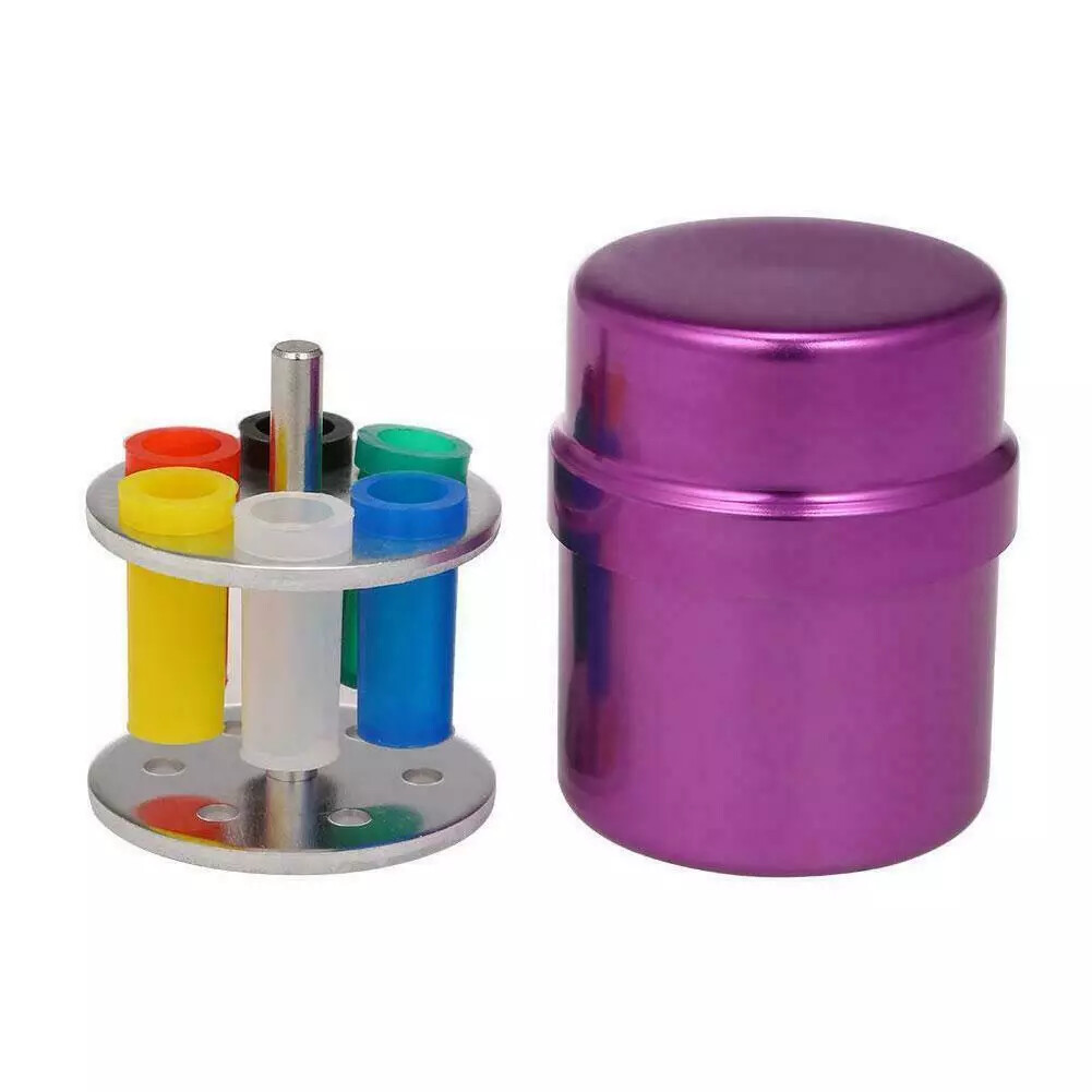Dental Multifunction Disinfection Box Holder Endo Files Gutta 6 Holes Organizer