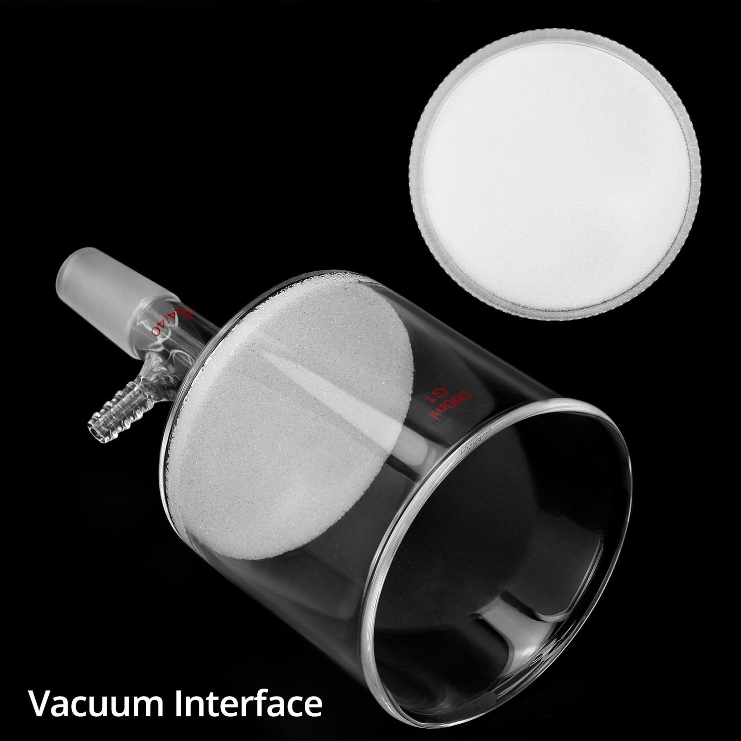 500ml Filtering Buchner Funnel Medium Frit G1 Lab Glassware with Standard 24/…