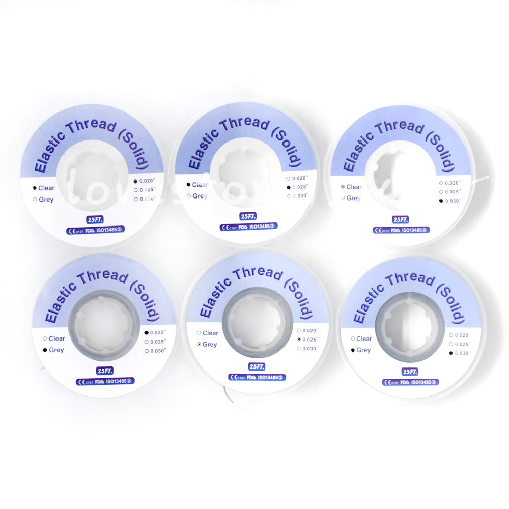 Dental Orthodontic Solid Elastic Thread Power Tube Archwires 0.020/0.025/0.030
