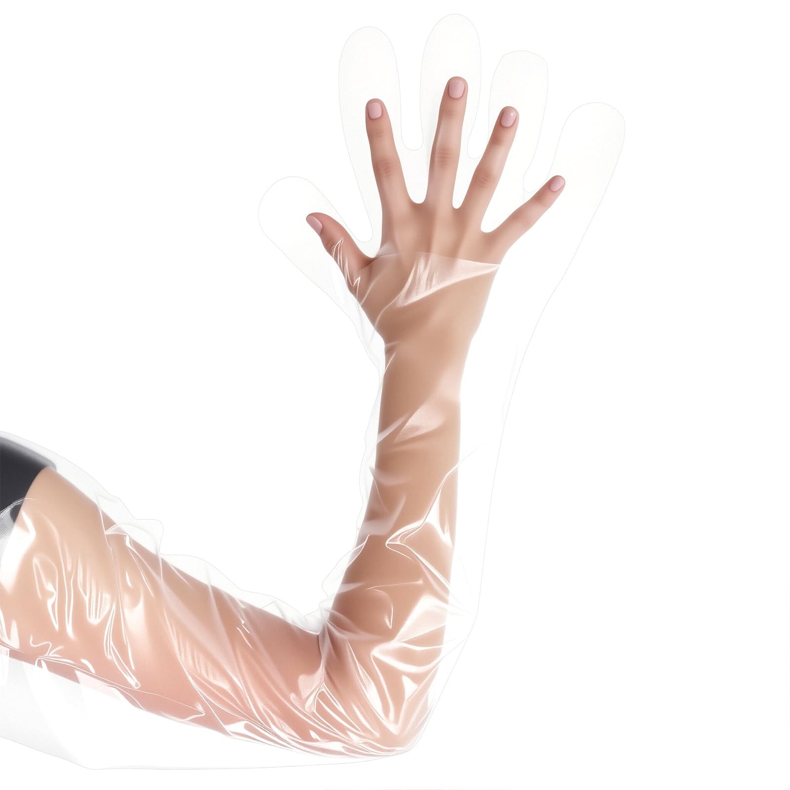 20PCS Disposable Long Plastic Gloves – 33inch Full Arm Long Sleeve Gloves