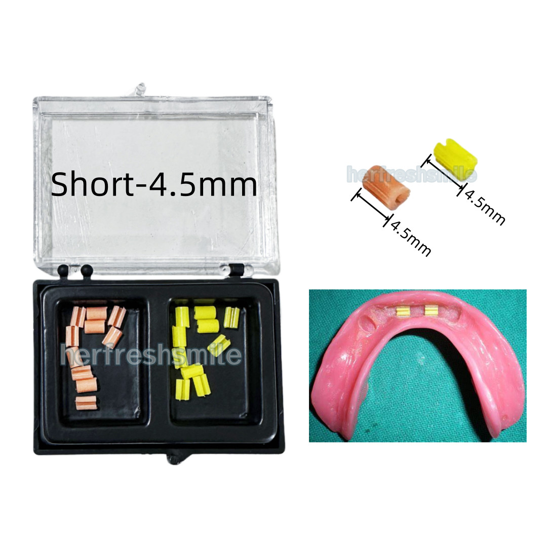 Dental Rider Female Yellow/Pink Riders Fits Hader Bar Attachment 4.5MM 7MM Lab