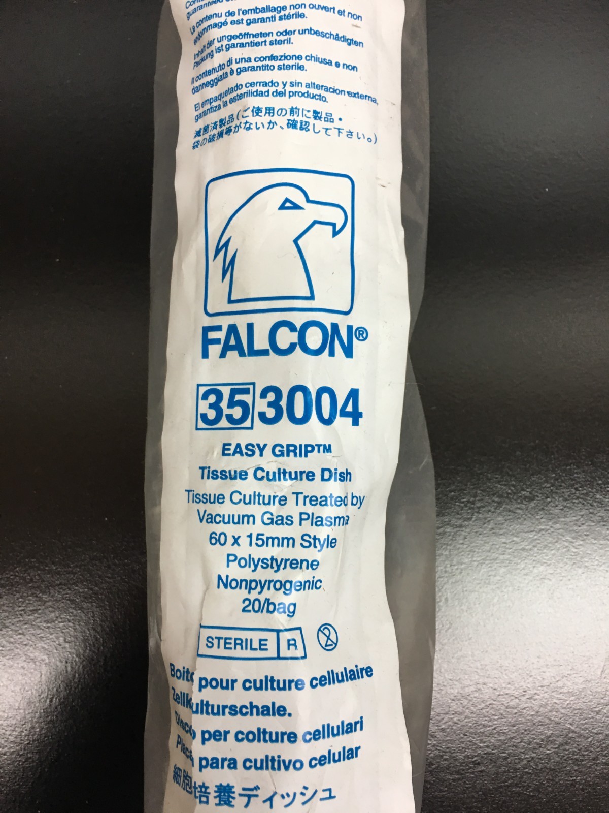 Corning Falcon REF 353004 TC Treated Style Cell Culture Dish 60mm Lot 3 PKS