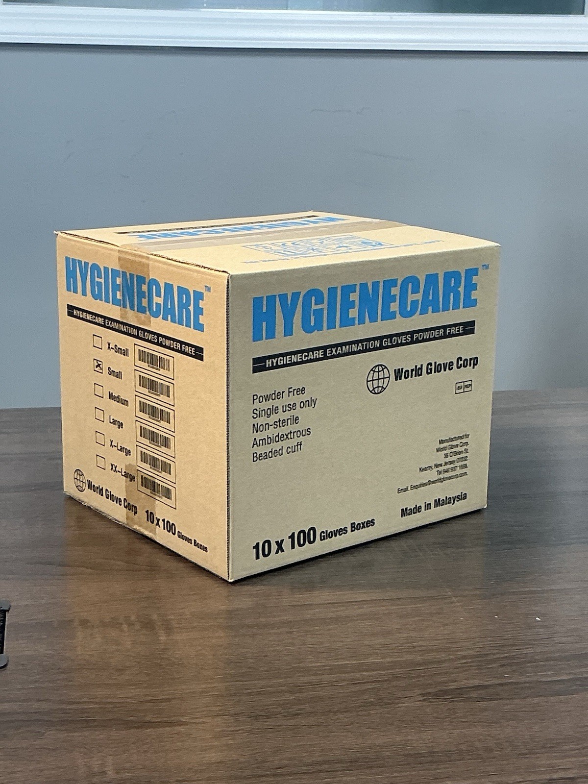 HYGIENECARE Small Cornflower Blue.3.5 Mil X1000 Powder Free.Examination.Nitrile