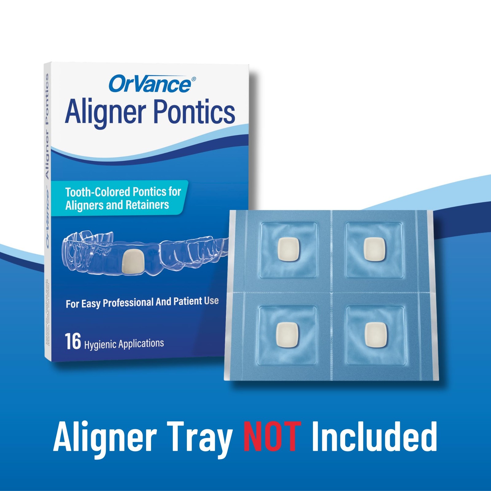OrVance Aligner Pontics – Original 16 Count (Pack of 1), Medium Shade