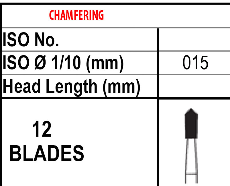 Beavers Carbide Burs 12BLADE TRIMMING & FINISHING 7345 Made in Canada T&F Bur