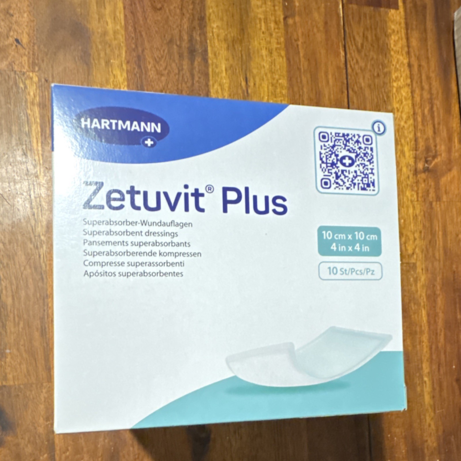 Hartmann Zetuvit Plus Superabsorbent Dressings 10cm x 10cm 4in x 4in 9pcs